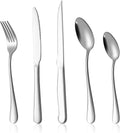 Eisinly 20-Piece Silverware Set with Steak Knives, Mirror Polished | Service for 4, Food Grade Stainless Steel, Ergonomic Design, Dishwasher Safe, Ideal for Home Restaurant Hotel