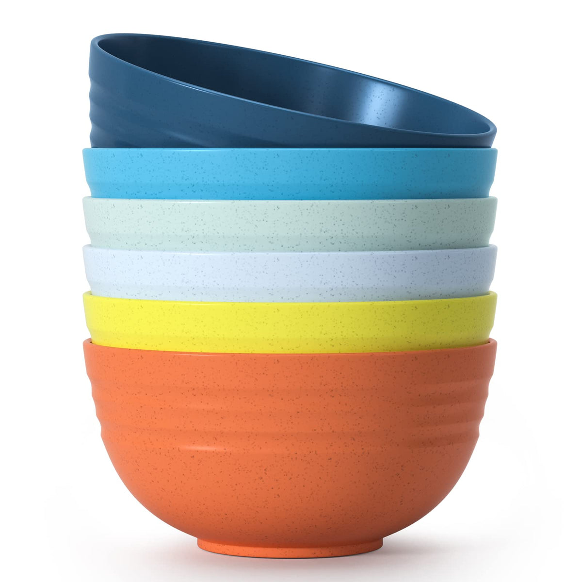 Unbreakable Cereal Bowls 25 OZ Microwave and Dishwasher Safe BPA-Free Bowl Dessert Bowls for Serving Soup, Oatmeal, Pasta and Salad [Set of 6]