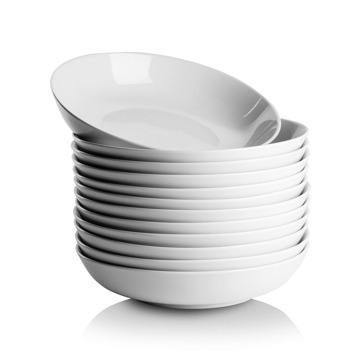 10 Strawberry Street 10.5" Catering Coupe Dinner Plate, Set of 12,White