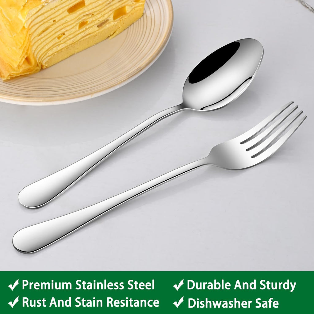 Dinner Spoon Set,8-Piece 7.3 Inch Soup Spoons,Premium Food Grade Stainless Steel Table Spoon,Durable Metal Tablespoon,Dishwasher Safe Silverware Spoons