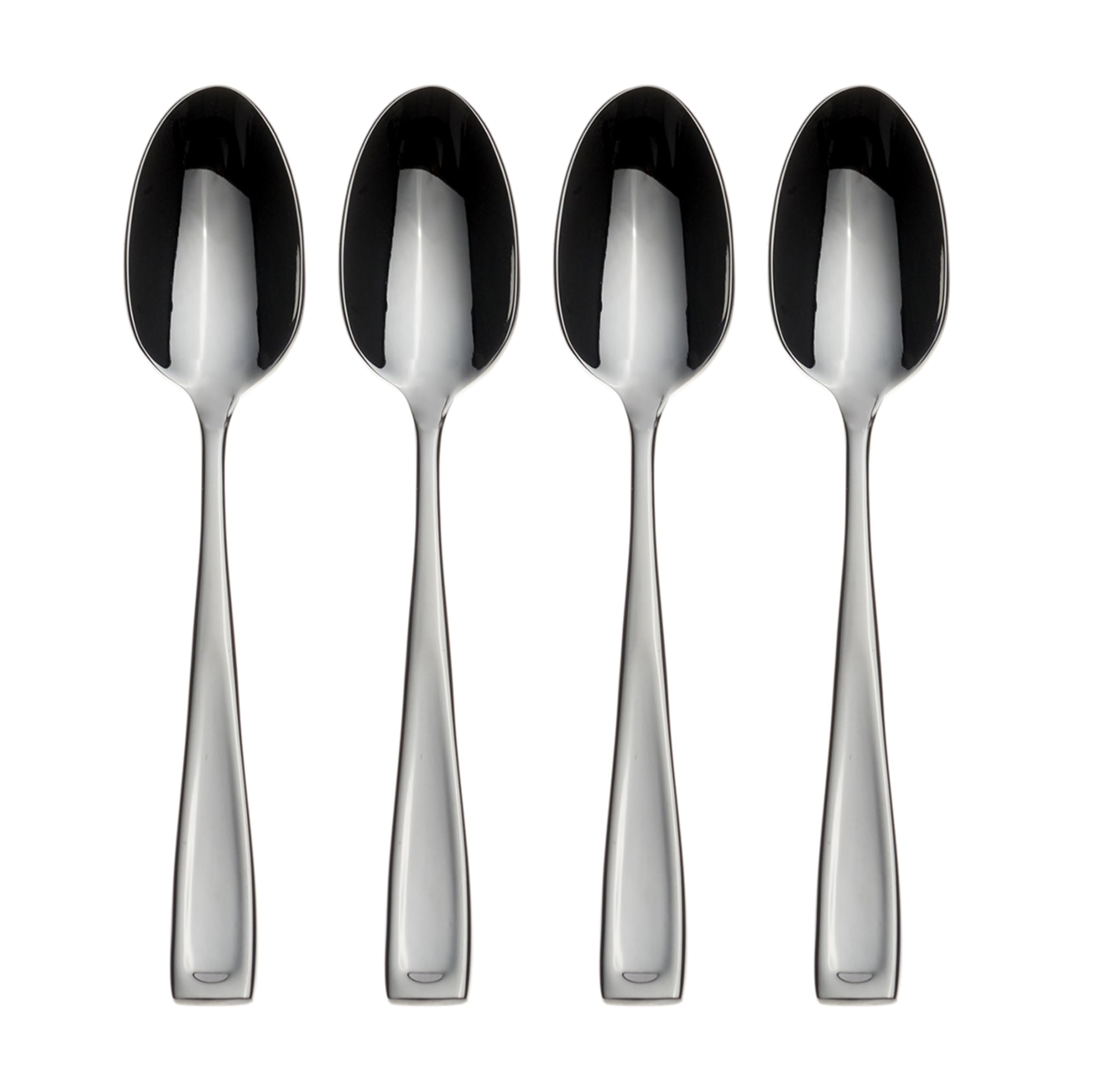 Oneida Moda Soup Spoons Silverware Set for 4, Flatware | mirror finish, dishwasher safe | great for soup, cutlery set, utensil set, rust resistant, kitchen essentials