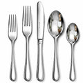 NICE KITCHEN Silverware Set, 40 Piece Stainless Steel Cutlery Sets for 8 | Heavy Duty Flatware, Mirror Polished Forks Spoons and Knives Set, Reusable Utensils for Home Kitchen, Dishwasher Safe