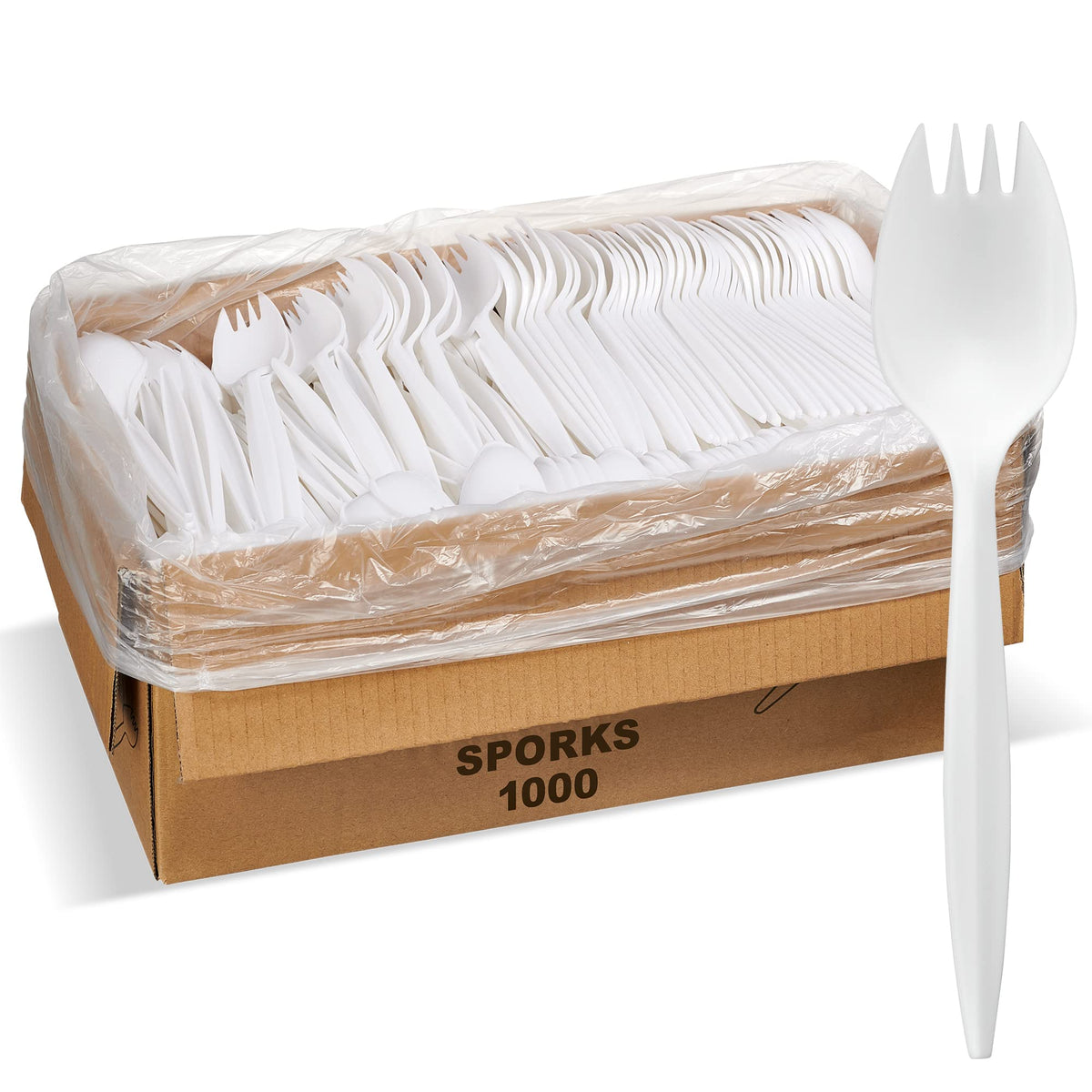 1,000 Plastic Disposable Soup Spoons Bulk White Medium Weight Disposable Silverware Plastic Cutlery Spoons