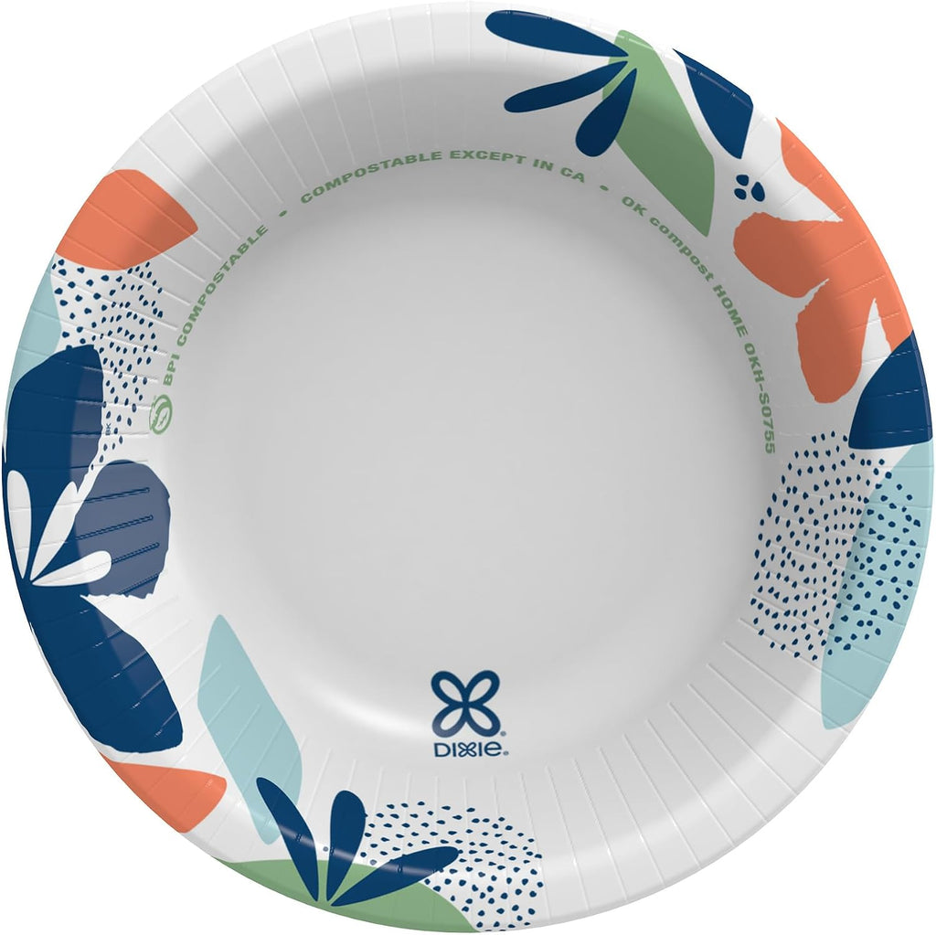 Dixie Disposable Paper Bowls 10oz, 35 CT | Microwave Safe and Cut-Resistant, Soak-Proof Shield Prevents Leaks, Kosher Certified, Compostable Except in California.
