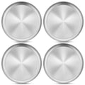 Homikit 6 Pack Stainless Steel Plate Set, 10.2 Inch Metal Dinner Plates for Kids Children Adult, Round Camping Plates for Serving Dishes Dessert Salad, Reusable & Unbreakable, Dishwasher Safe