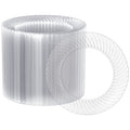 FOCUSLINE 10 Inch Clear Plastic Plates, 100 Count Disposable Heavy Duty Dinner Plates, Premium Hard Plastic for Weddings, Parties & Events