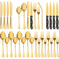 Astercook Silverware Set 48-Piece Flatware with Steak Knives Food-Grade Stainless Steel Cutlery for 8 Mirror Polished Utensils Set Include Spoons and Forks for Home Kitchen Restaurant