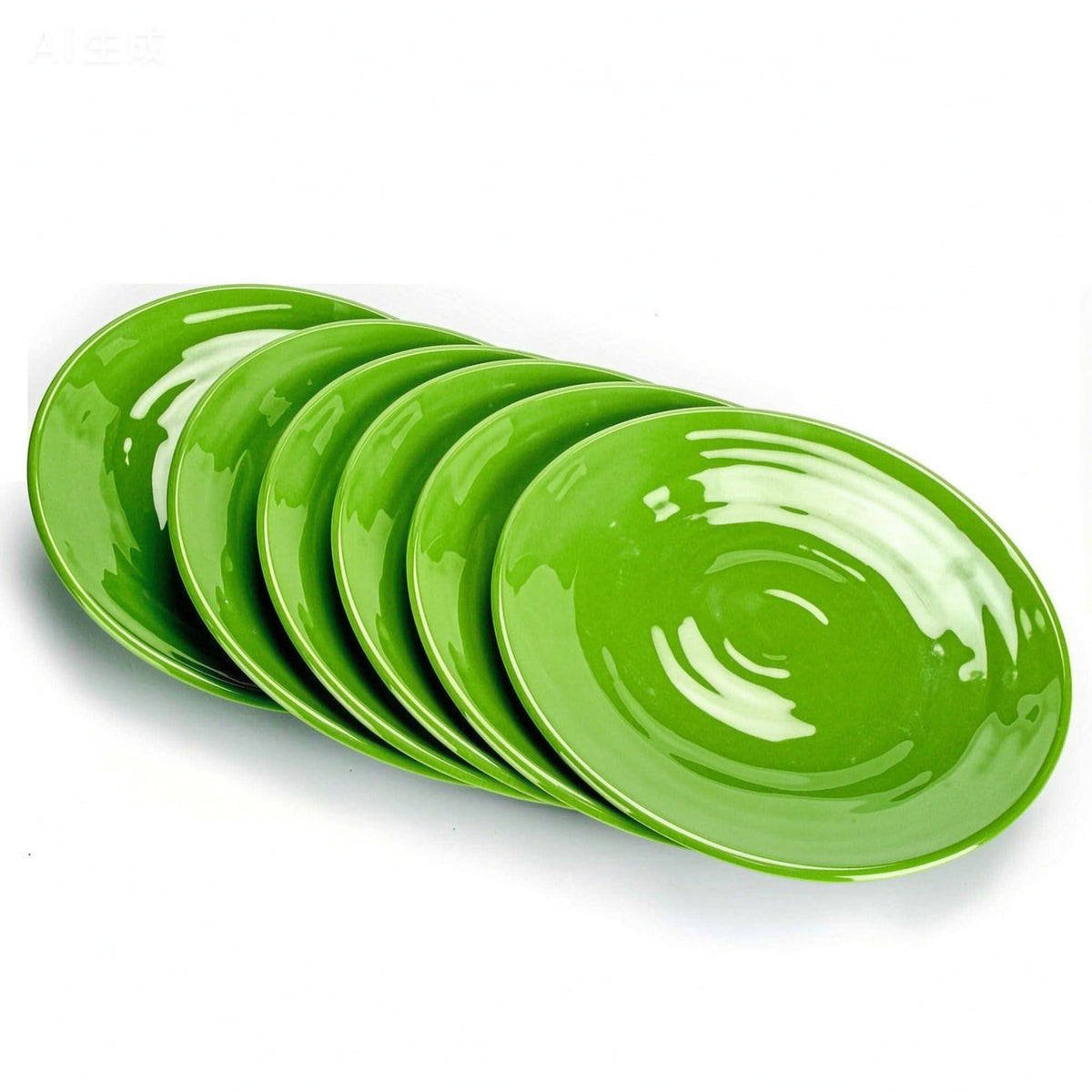 11-Inch Melamine Plates (Set of 6) - Unbreakable and Reusable Plastic Dinnerware with Ceramic Feel, Stackable and Dishwasher-Safe - Versatile for All Meals (Multicolor)
