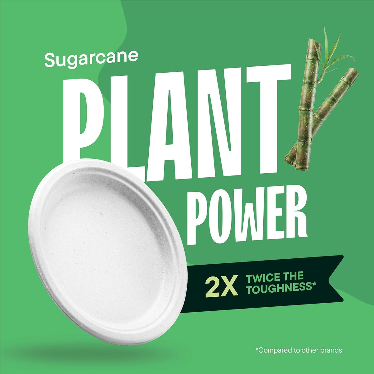 100% Compostable Paper Plates, Heavy Duty Disposable Plates [125-Pack] 9 Inch Plates - Eco-Friendly, Biodegradable Sugarcane Bagasse, Natural White 9" Sturdy Dinner Paper Plate Disposable | Eco-Friendly Biodegradable Sugarcane Bagasse Sturdy Dinner Plate