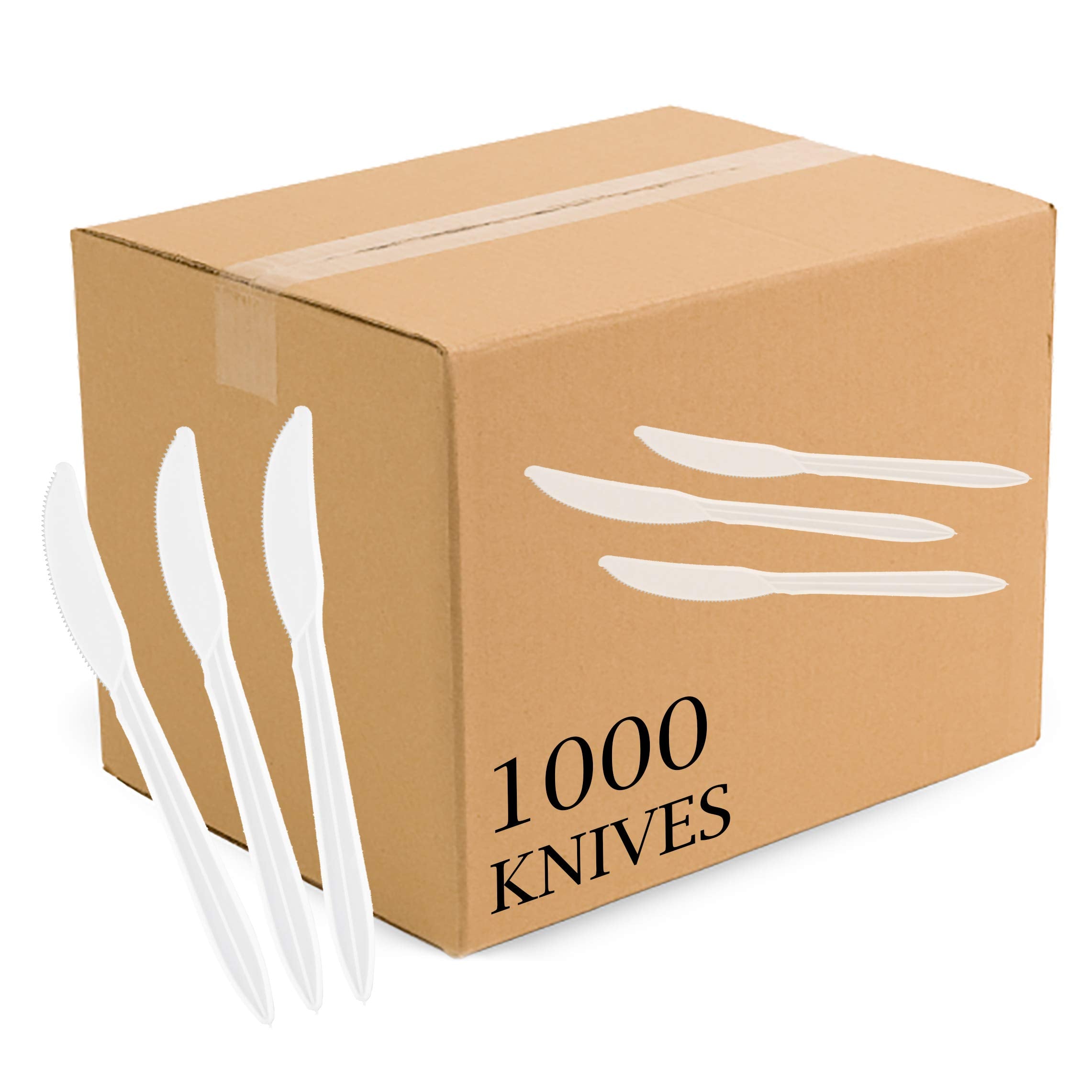 Plasticpro Cutlery Plastic Soup Spoons Medium Weight Disposable Silverware (White,1000 Soup Spoons)