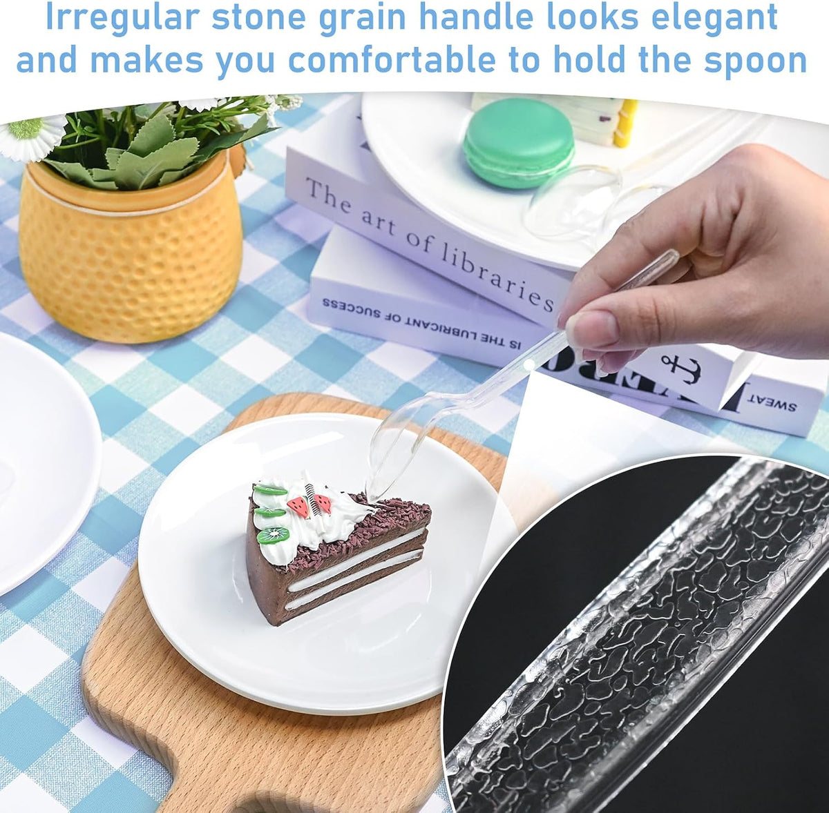 EcoDispose 100 Count Disposable Clear Plastic Spoons, Heavy Duty Cutlery | Heat Resistant, BPA-Free, Durable Plastic Silverware, for Catering Party Event Supply