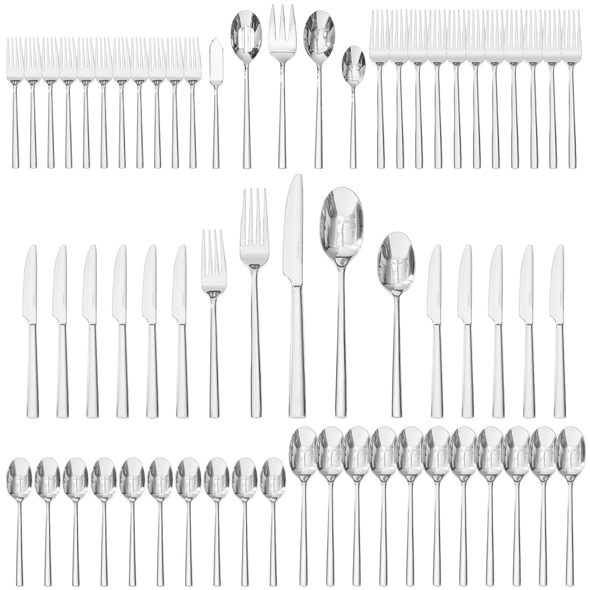 Silverware Set, 40-Piece Forged Flatware Cutlery Set Premium Stainless Steel, Service for 8, for Home, Wedding, Party,Gift, Mirror Polished and Dishwasher Safe
