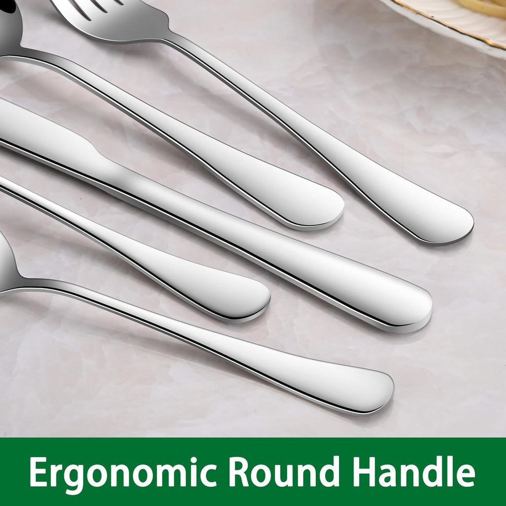 Dinner Spoon Set,8-Piece 7.3 Inch Soup Spoons,Premium Food Grade Stainless Steel Table Spoon,Durable Metal Tablespoon,Dishwasher Safe Silverware Spoons