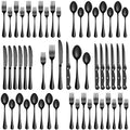 24 Pcs Silverware Set with Steak Knives for 4, Stainless Steel Flatware Set, Mirror Polished Cutlery Utensil Sets, Home Kitchen Eating Tableware, Dishwasher Safe