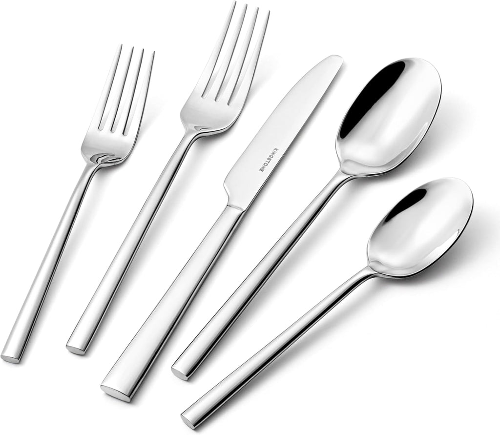 Silverware Set, 40-Piece Forged Flatware Cutlery Set Premium Stainless Steel, Service for 8, for Home, Wedding, Party,Gift, Mirror Polished and Dishwasher Safe