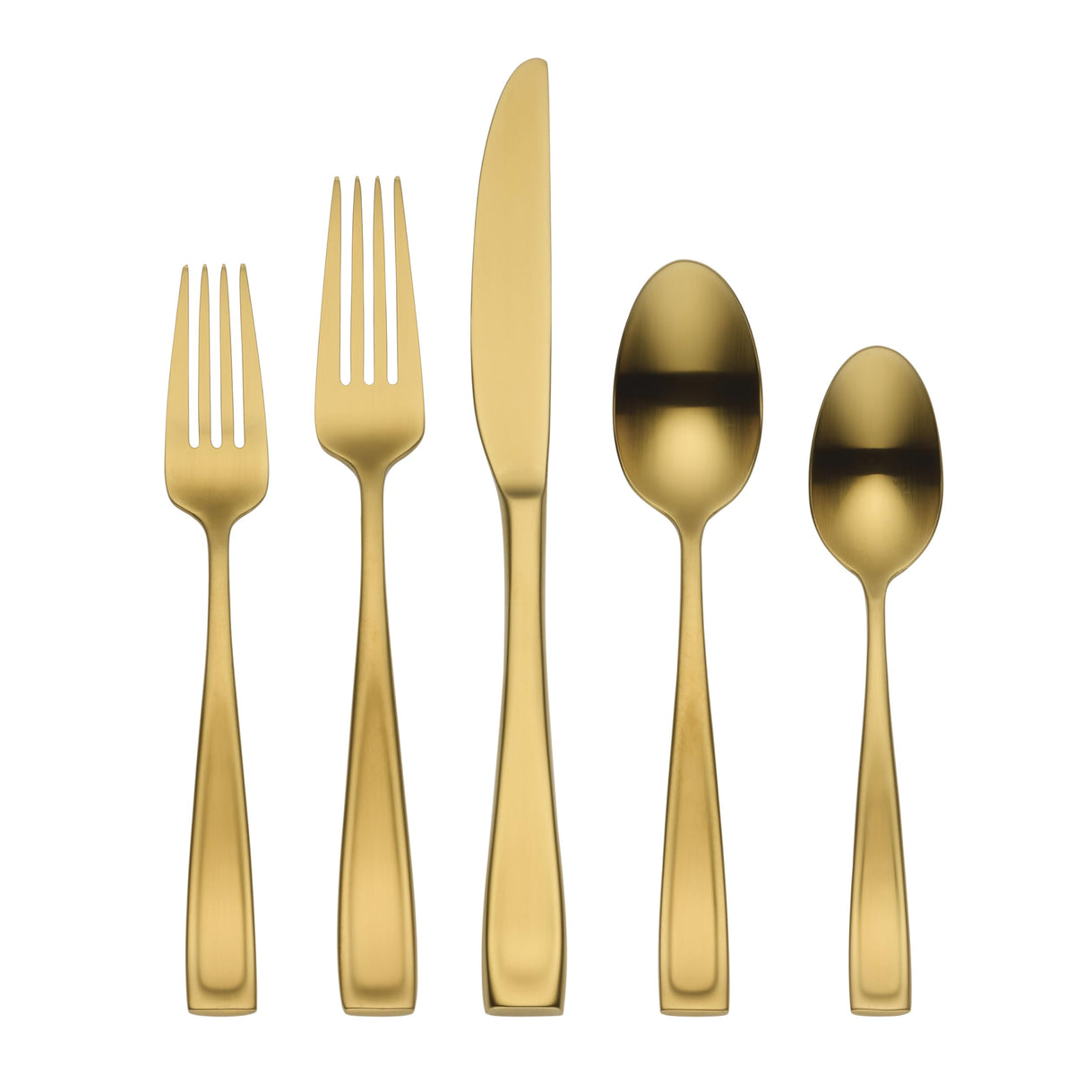 Oneida Moda Soup Spoons Silverware Set for 4, Flatware | mirror finish, dishwasher safe | great for soup, cutlery set, utensil set, rust resistant, kitchen essentials