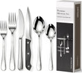 Astercook 25-Pieces Silverware Set with Steak Knives, Tableware Set for 4 - Great Food-Grade Stainless Steel Flatware Set, Mirror-Polished Dining Utensil Set Perfect for Home & Restaurant