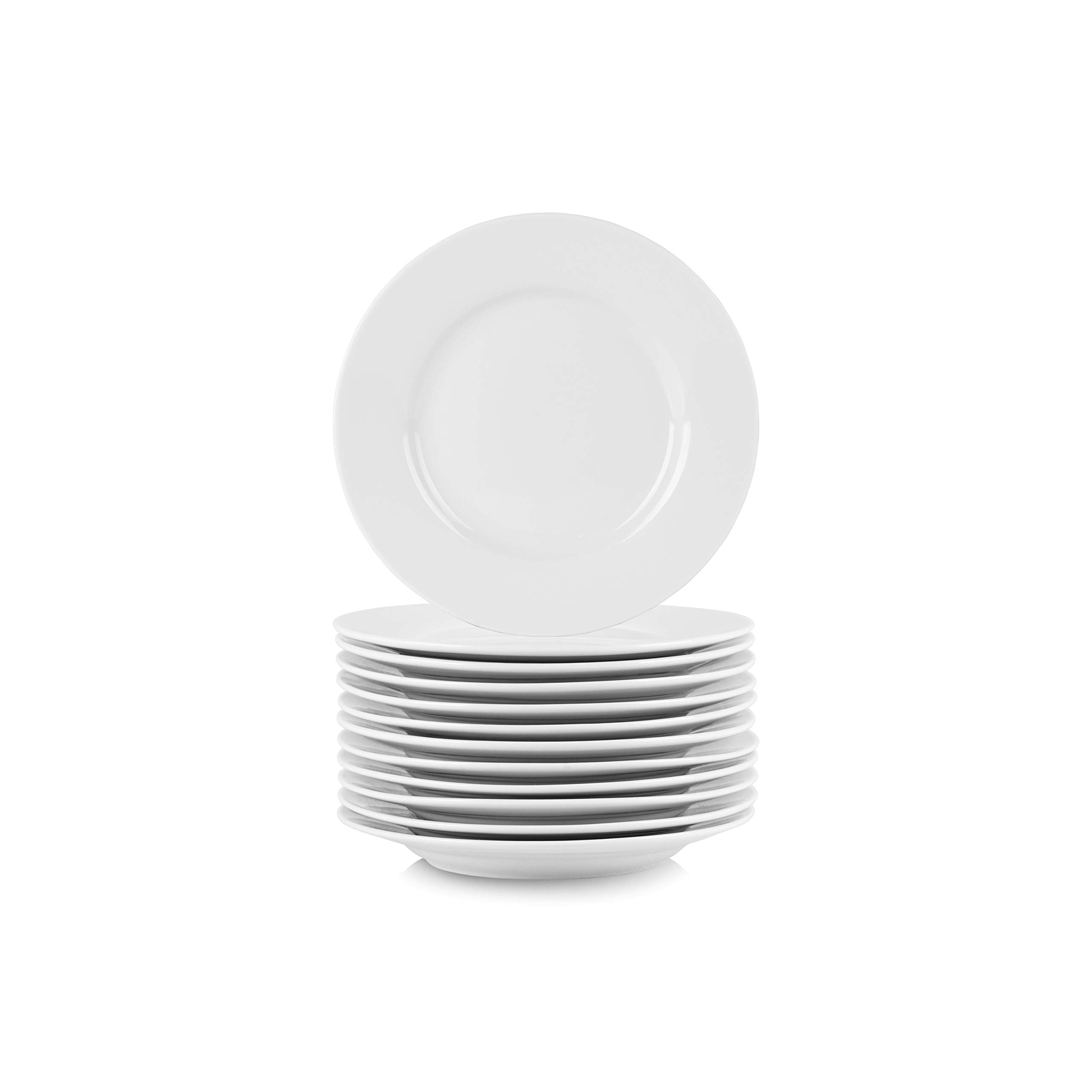 10 Strawberry Street 10.5" Catering Coupe Dinner Plate, Set of 12,White