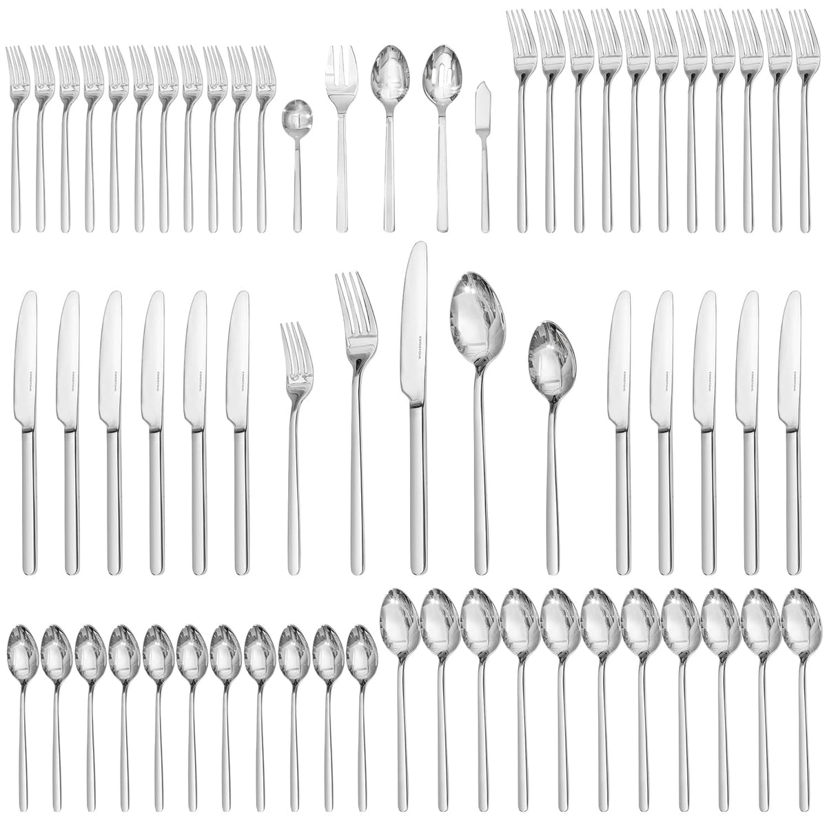 30 Pieces Silverware Set, Flatware Cutlery Set for 6, 18/10 Stainless Steel Silverware Utensils Minimalist Design Dishwasher Safe