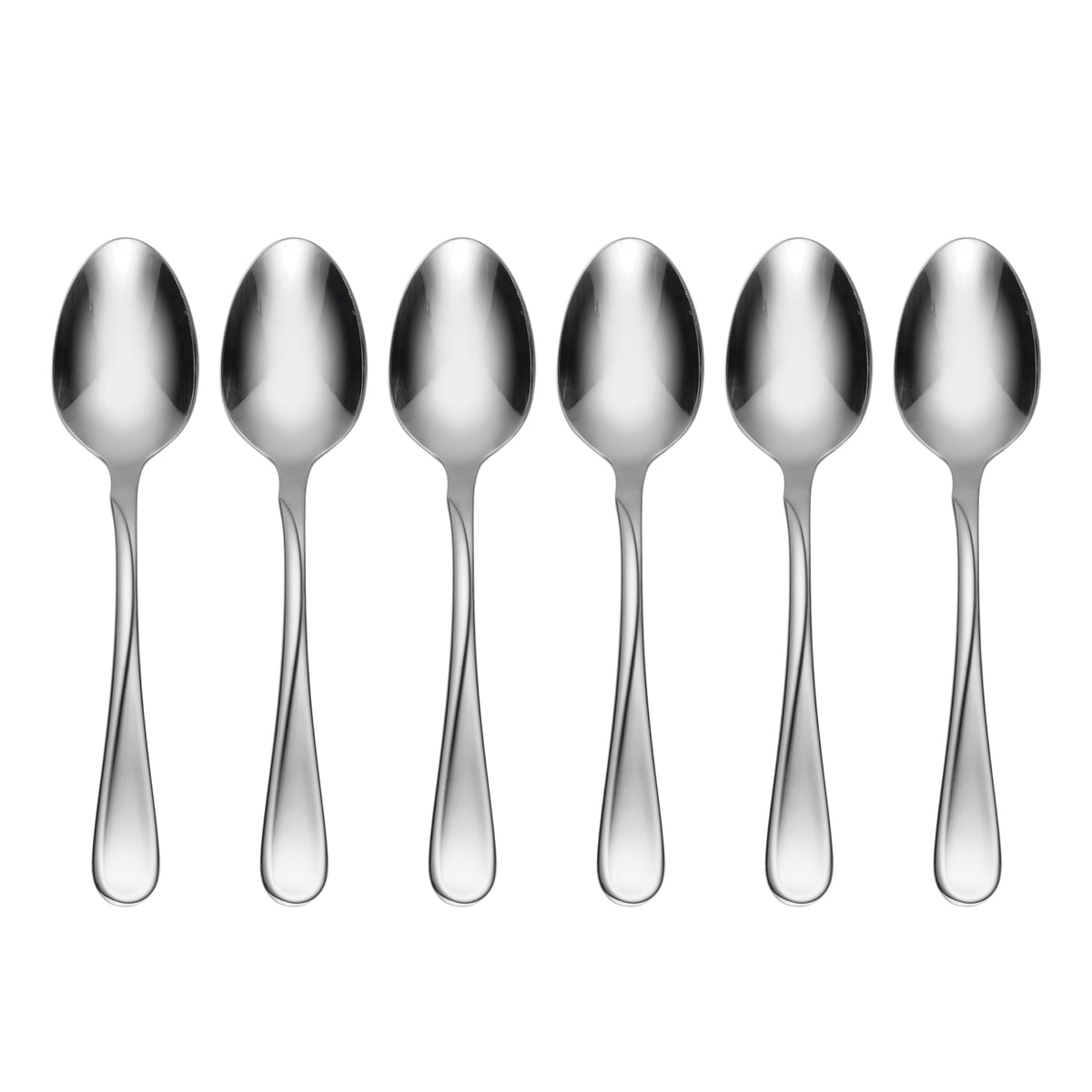 Oneida Flight Dinner Spoons Silverware Set for 4, Flatware | 18/0 stainless steel, mirror finish | dishwasher safe | great for soup or everyday dining, cutlery set