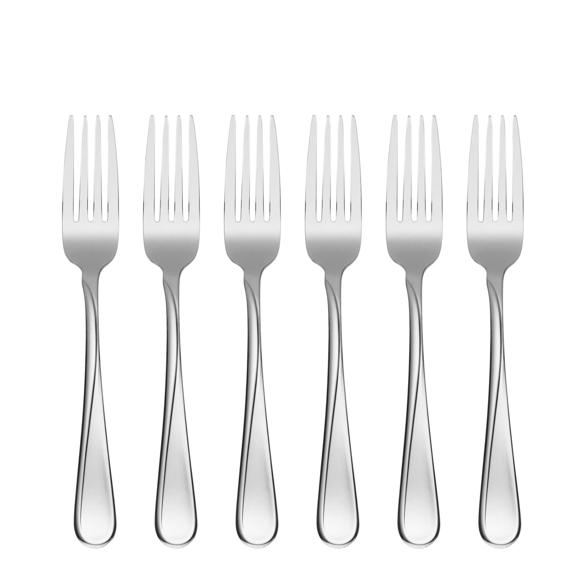 Oneida Flight Dinner Spoons Silverware Set for 4, Flatware | 18/0 stainless steel, mirror finish | dishwasher safe | great for soup or everyday dining, cutlery set