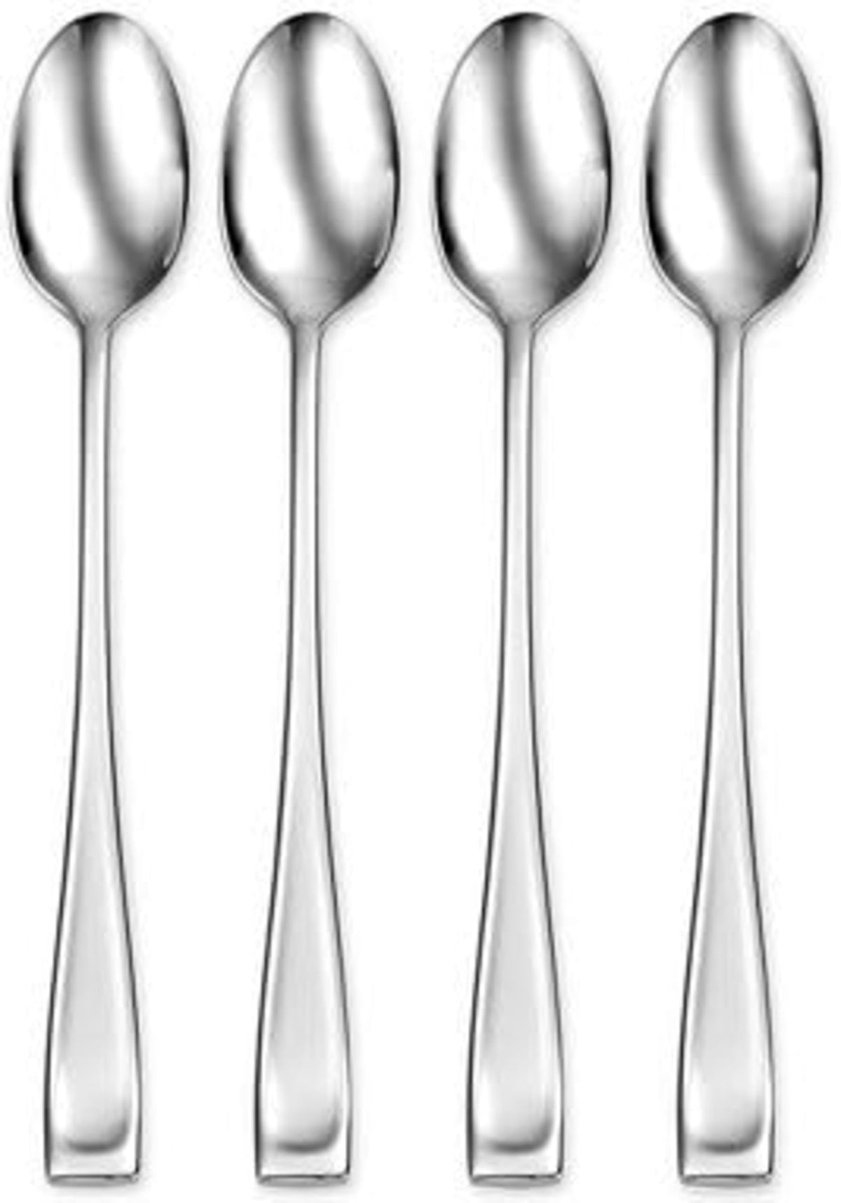 Oneida Moda Soup Spoons Silverware Set for 4, Flatware | mirror finish, dishwasher safe | great for soup, cutlery set, utensil set, rust resistant, kitchen essentials