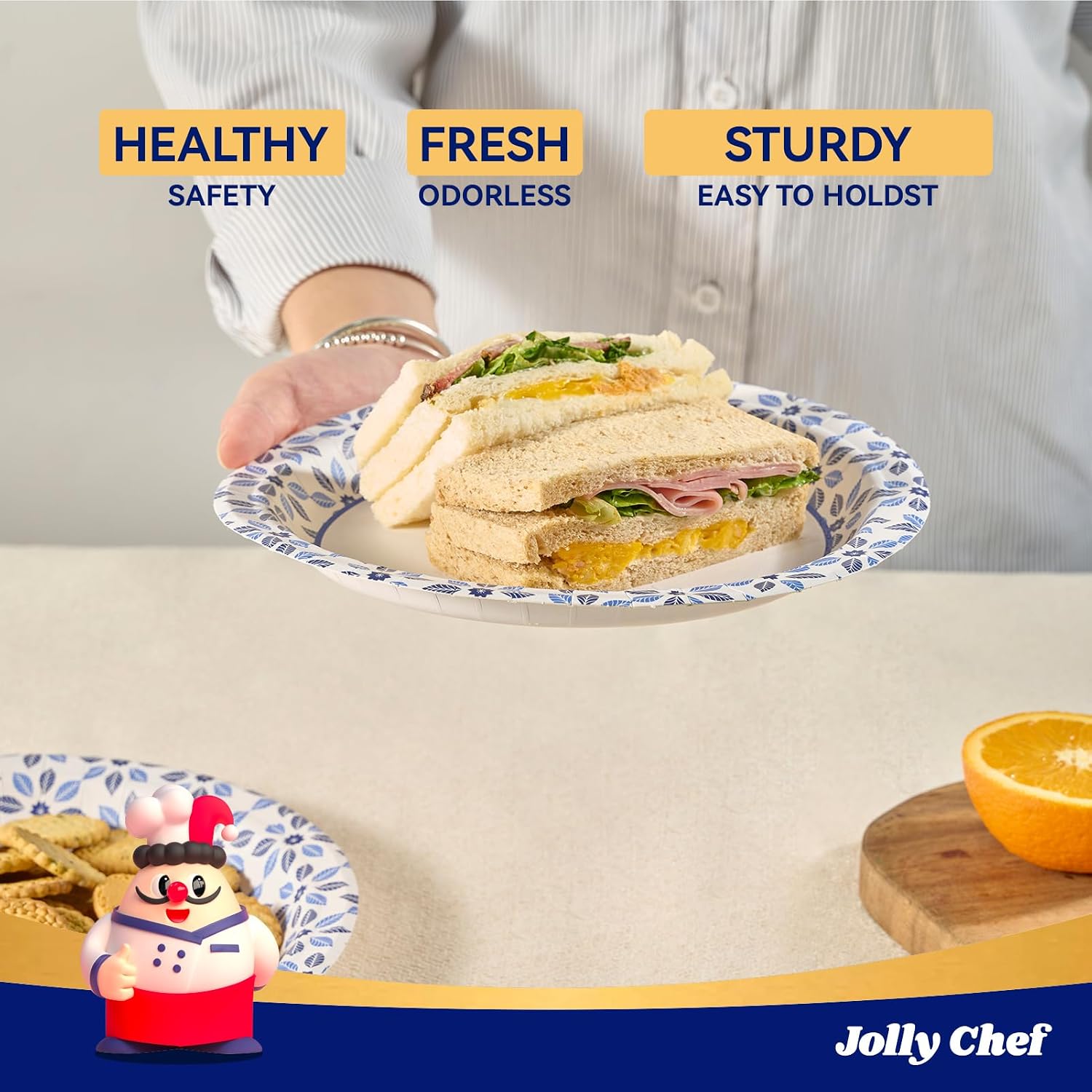 10 inch Disposable Paper Plates 140 Count, Soak Proof, Cut Proof, Heavy Duty Paper Plates for Everyday Use