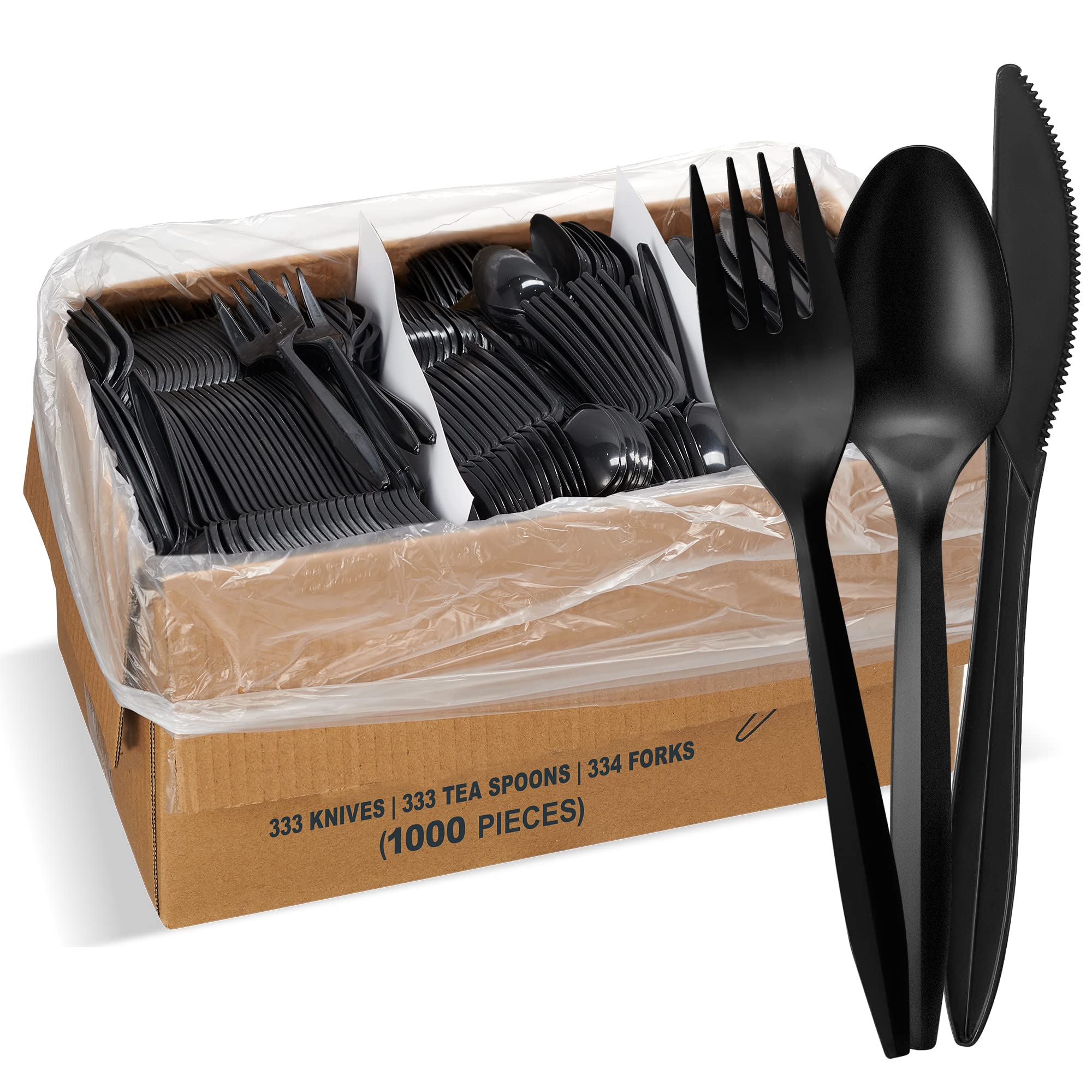 1,000 Plastic Disposable Soup Spoons Bulk White Medium Weight Disposable Silverware Plastic Cutlery Spoons