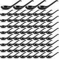100 Pcs Reusable Melamine Asian Soup Spoon, 6.3 Inches Chinese Japanese Noodle Ramen Spoon, Wonton Rice Dumpling Pho Spoons, for Home Restaurant Kitchen