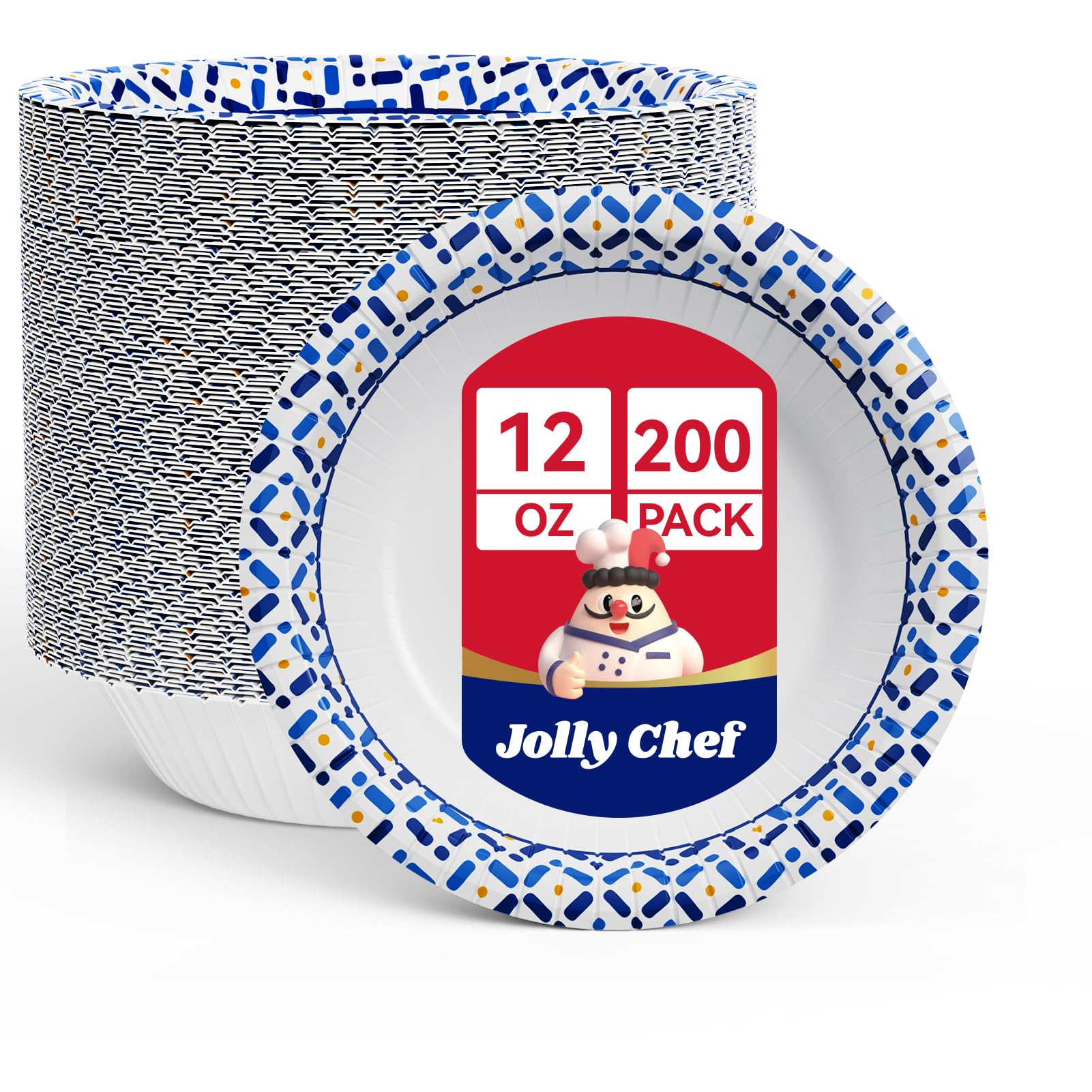 20 oz Paper Bowls, 200 Count Large Disposable Bowls Bulk for Breakfast, Lunch, and Dinner Perfect for Picnic, Daily use and Party