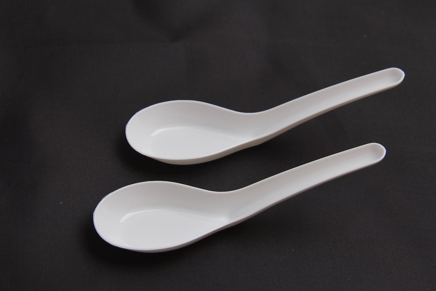 100 Pack Disposable Asian Soup Spoons,Chinese Soup Spoons Plastic Disposable White