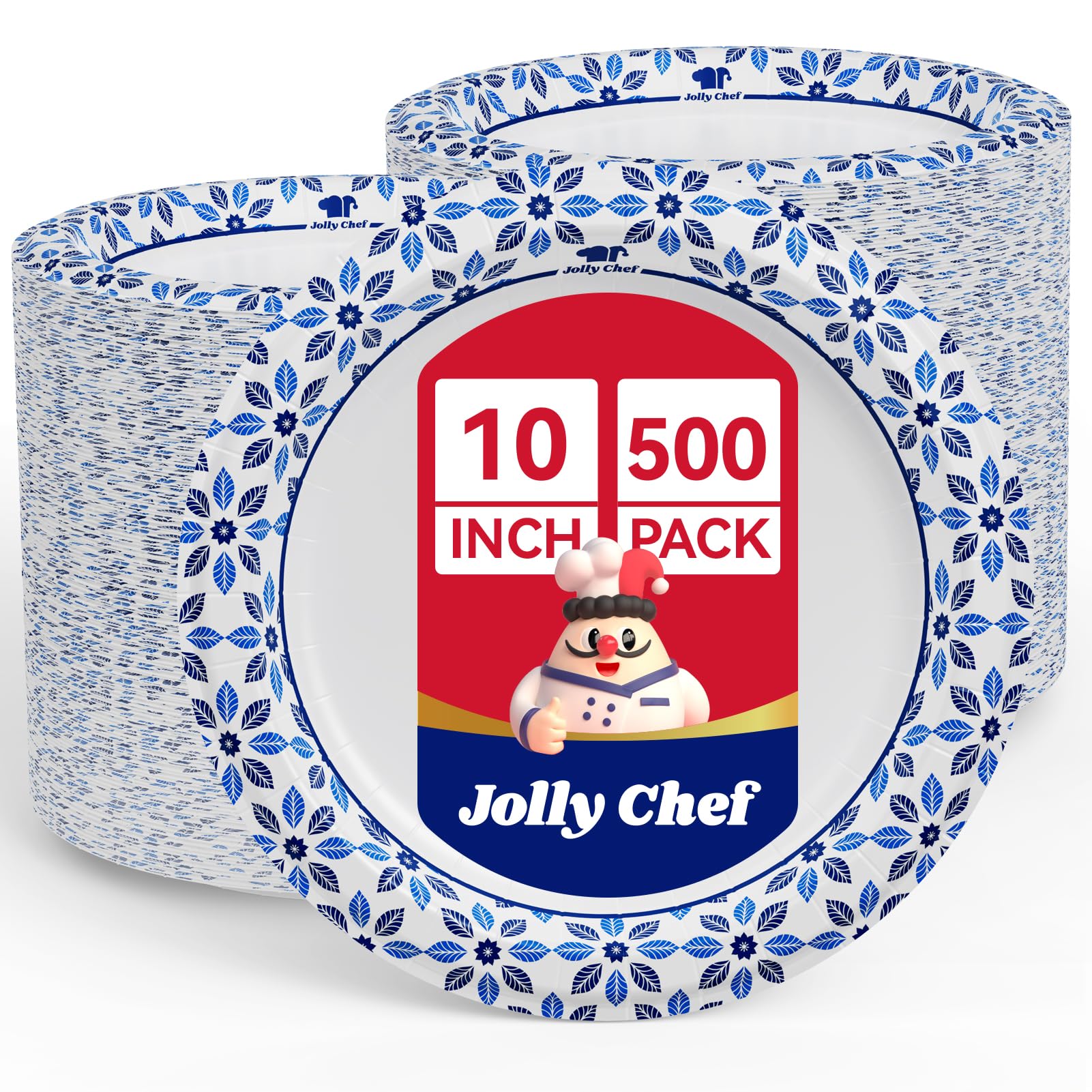 10 inch Disposable Paper Plates 140 Count, Soak Proof, Cut Proof, Heavy Duty Paper Plates for Everyday Use