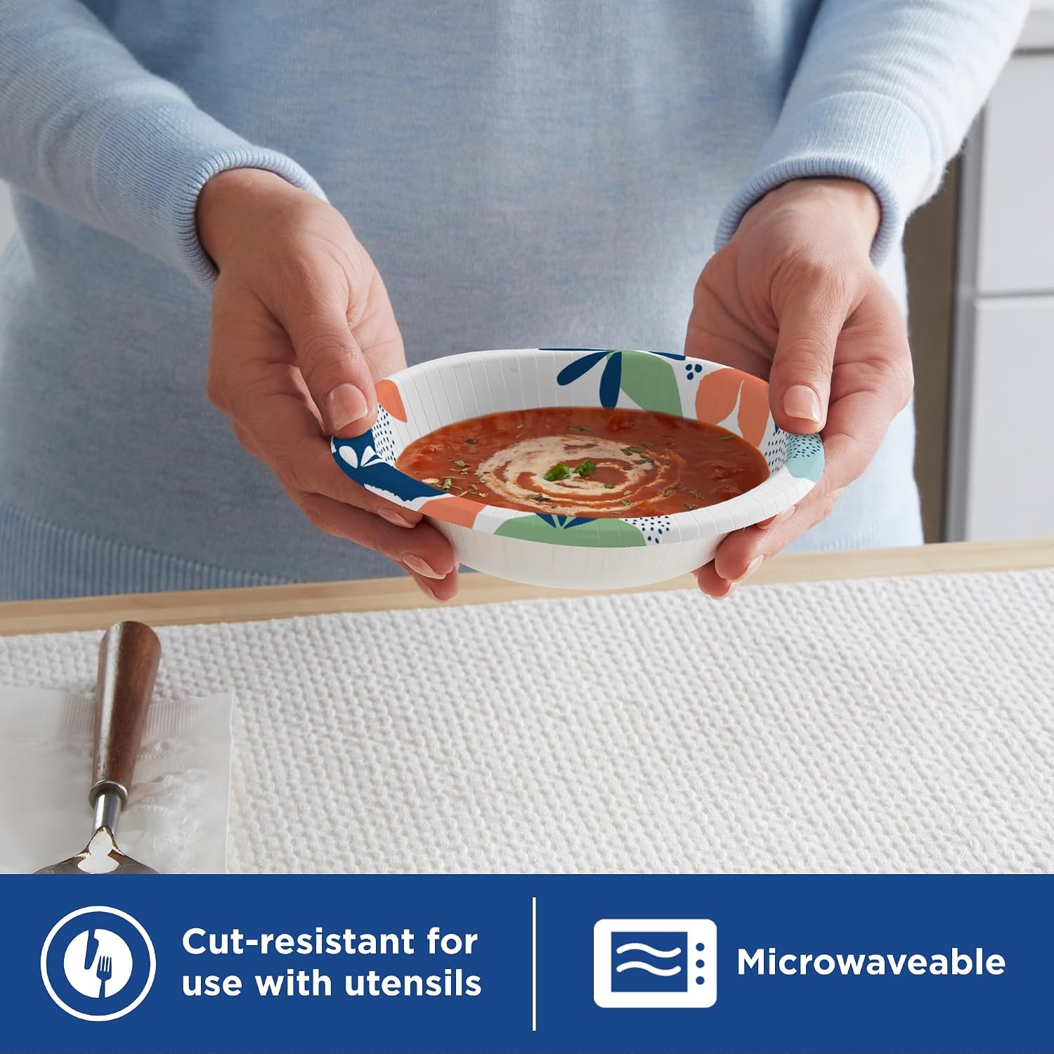 Dixie Small Paper Bowls, 10 Oz, 280 Count (8 packs of 35 bowls), Microwave-Safe, Soak-Proof, Disposable Bowls Great For Snacks, Dessert, And Light Lunch Meals