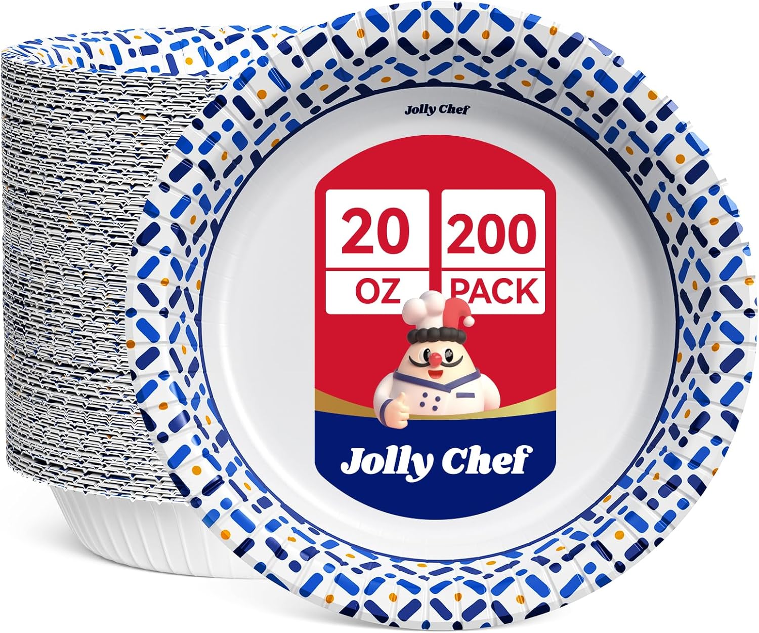 20 oz Paper Bowls, 200 Count Large Disposable Bowls Bulk for Breakfast, Lunch, and Dinner Perfect for Picnic, Daily use and Party