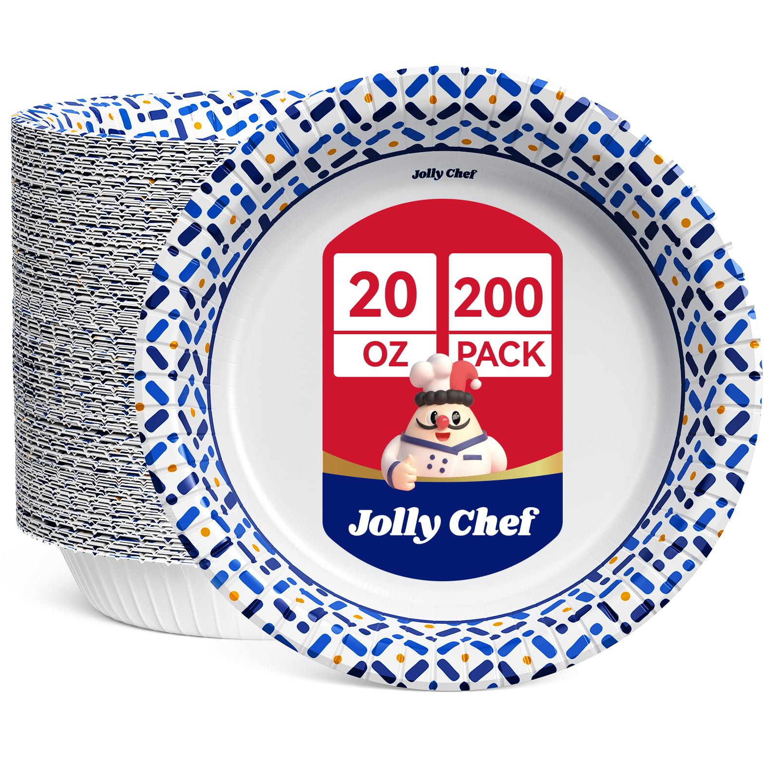 20 oz Paper Bowls, 200 Count Large Disposable Bowls Bulk for Breakfast, Lunch, and Dinner Perfect for Picnic, Daily use and Party