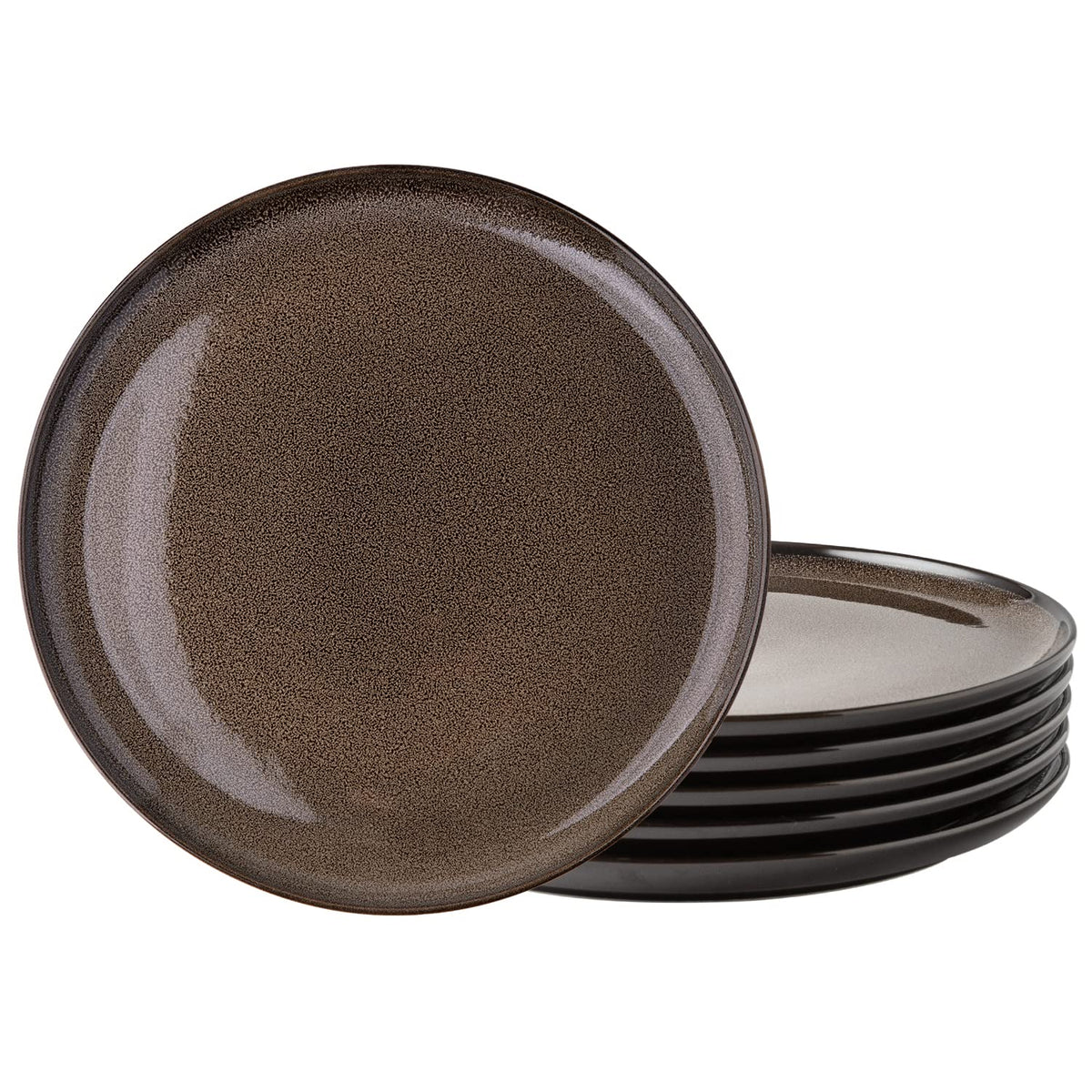 LERATIO Ceramic Dinner Plates Set of 4,10.5 Inch Reactive Glaze Plate Sets | Porcelain Modern Shape Dinnerware Dishes Set for Kitchen,Microwave&Dishwasher&Oven Safe,Scratch Resistant-Blue