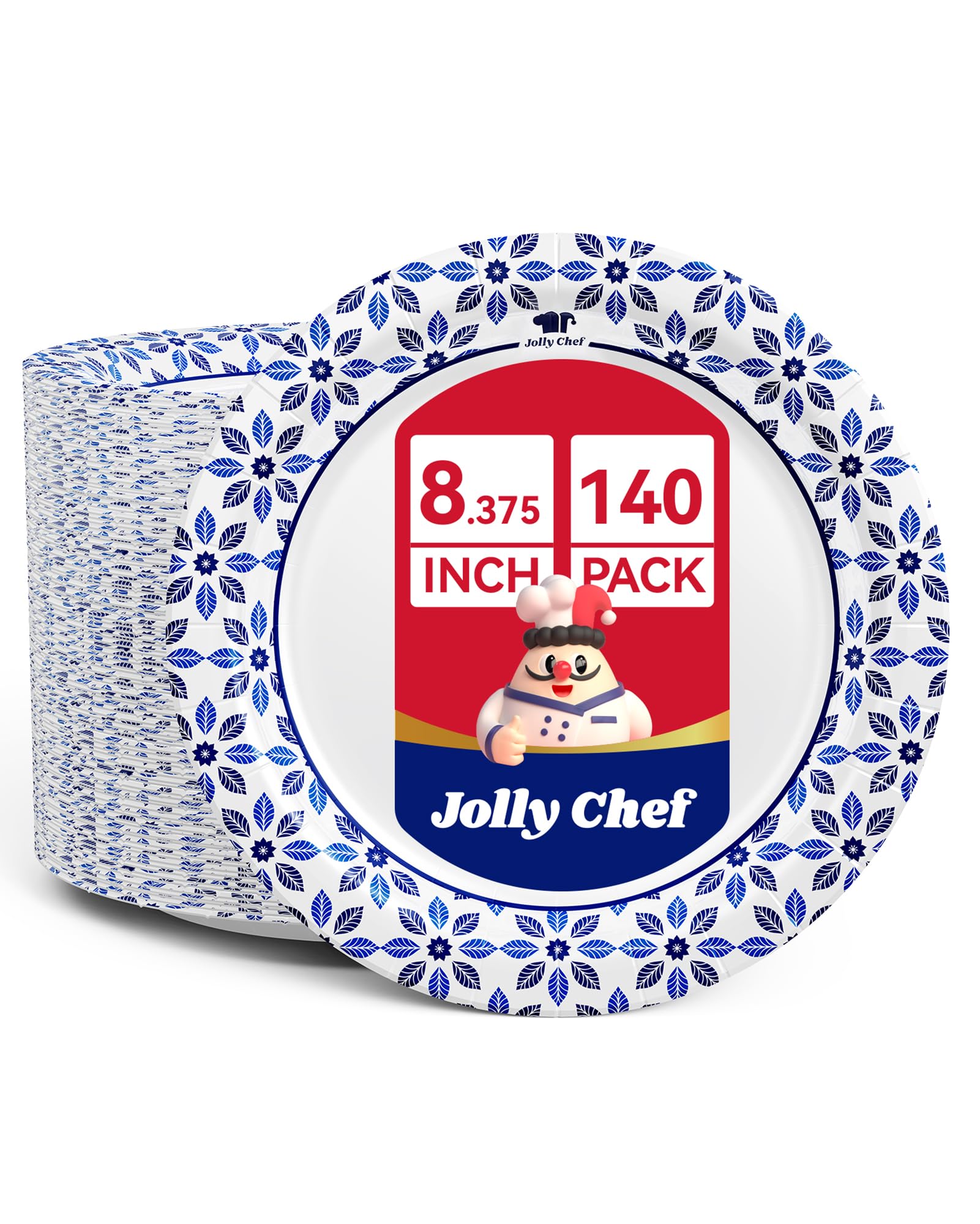 10 inch Disposable Paper Plates 140 Count, Soak Proof, Cut Proof, Heavy Duty Paper Plates for Everyday Use