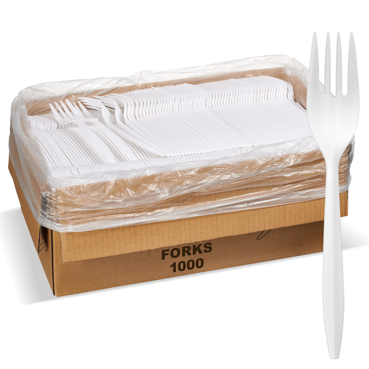 1,000 Plastic Disposable Soup Spoons Bulk White Medium Weight Disposable Silverware Plastic Cutlery Spoons