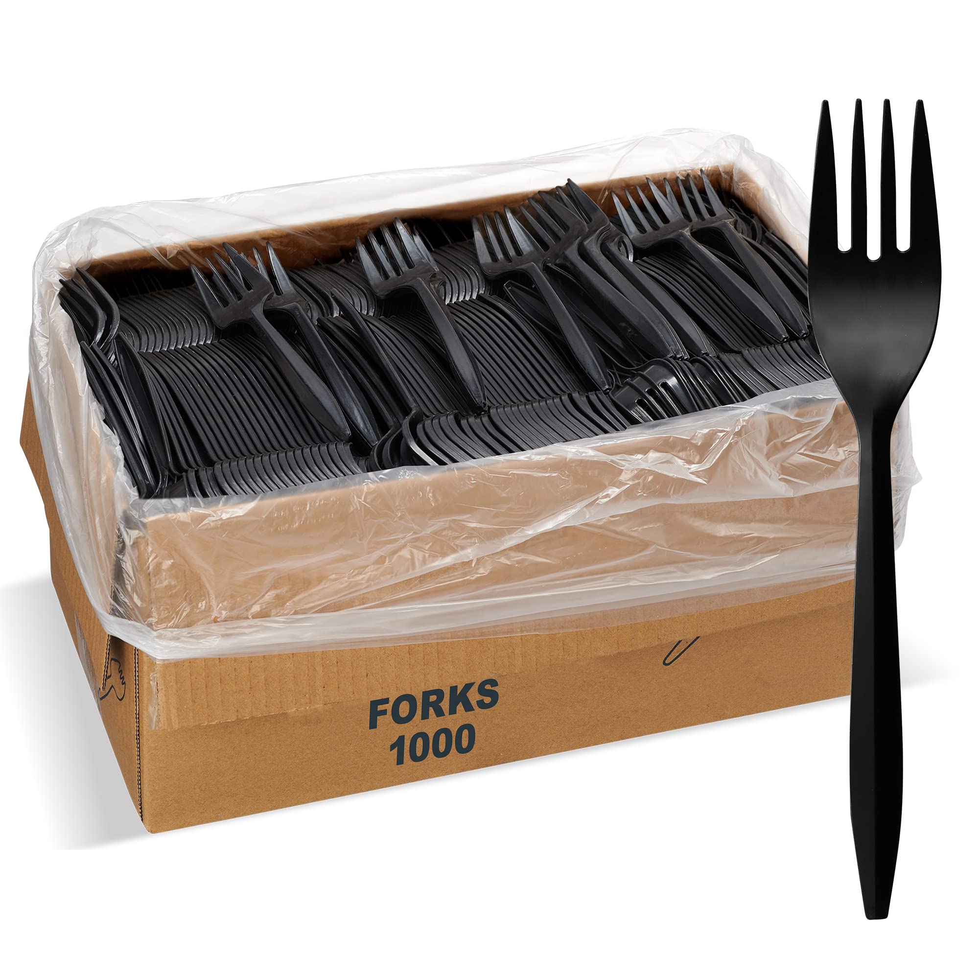 1,000 Plastic Disposable Soup Spoons Bulk White Medium Weight Disposable Silverware Plastic Cutlery Spoons