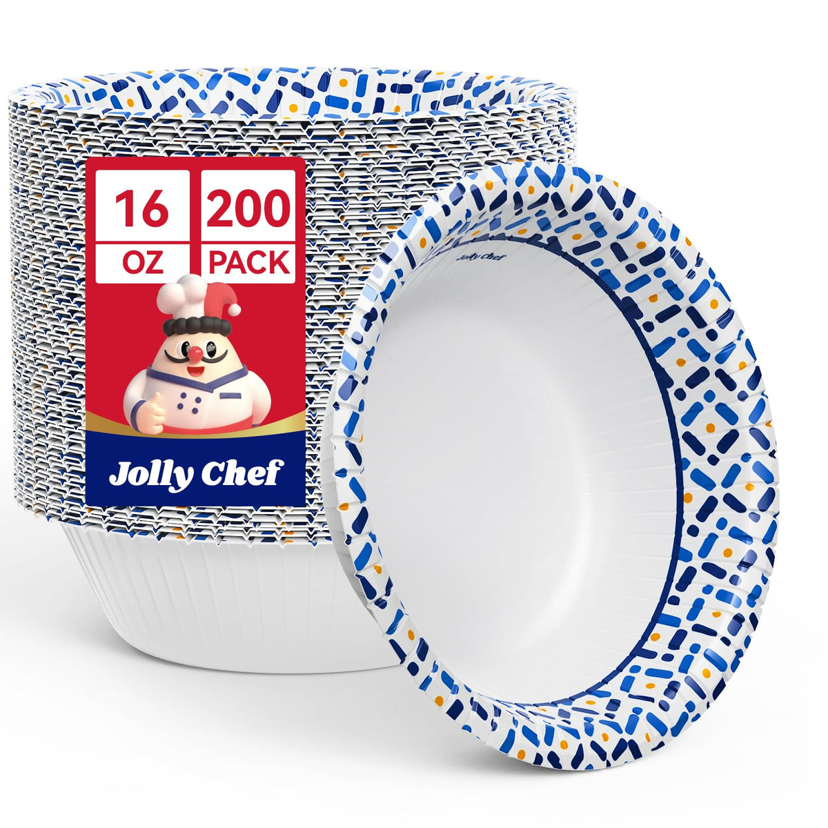 20 oz Paper Bowls, 200 Count Large Disposable Bowls Bulk for Breakfast, Lunch, and Dinner Perfect for Picnic, Daily use and Party