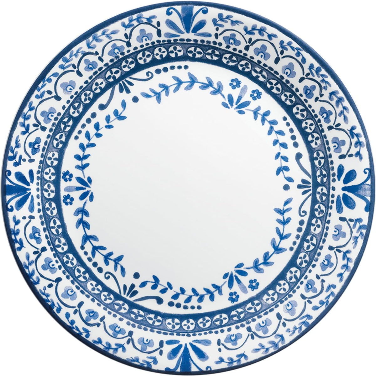 Corelle Vitrelle 6 PIECE Dinner Plates Set Triple Layer Glass and Chip Resistant, Lightweight Round Plates, Portofino