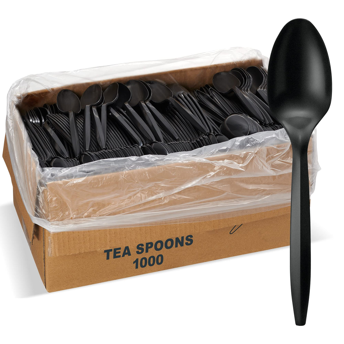 1,000 Plastic Disposable Soup Spoons Bulk White Medium Weight Disposable Silverware Plastic Cutlery Spoons
