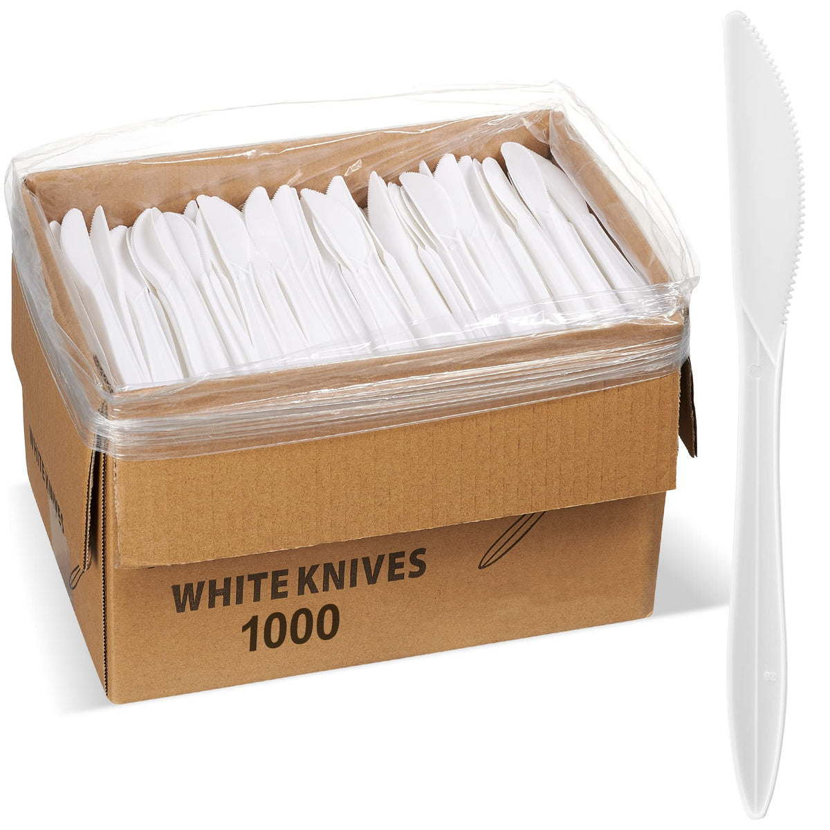 1,000 Plastic Disposable Soup Spoons Bulk White Medium Weight Disposable Silverware Plastic Cutlery Spoons