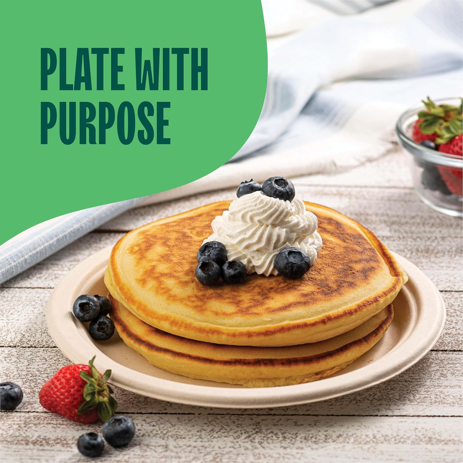 100% Compostable Paper Plates, Heavy Duty Disposable Plates [125-Pack] 9 Inch Plates - Eco-Friendly, Biodegradable Sugarcane Bagasse, Natural Unbleached Brown 9" Dinner Paper Plate Disposable | Eco-Friendly Biodegradable Sugarcane Bagasse Dinner Plates, P