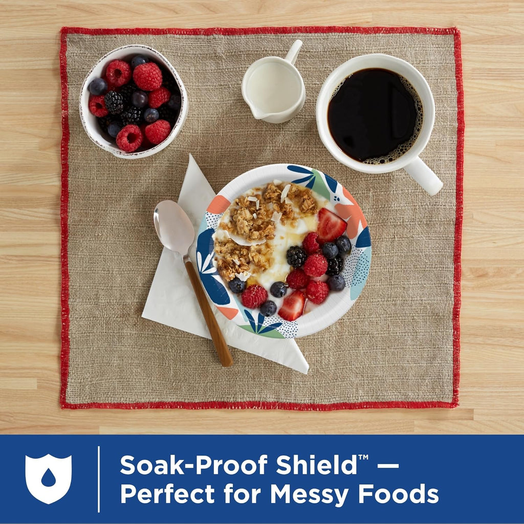 Dixie Disposable Paper Bowls 10oz, 35 CT | Microwave Safe and Cut-Resistant, Soak-Proof Shield Prevents Leaks, Kosher Certified, Compostable Except in California.