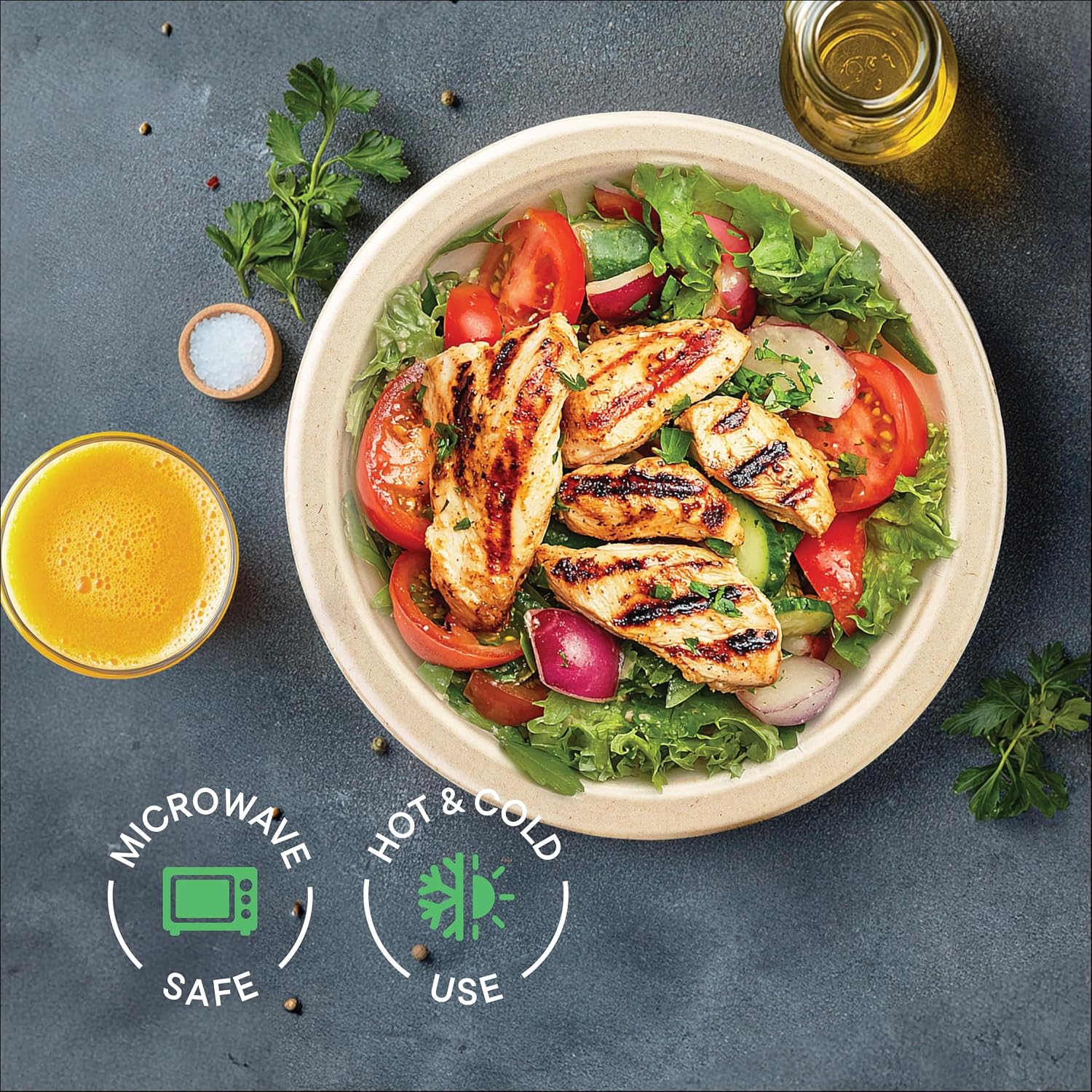 100% Compostable Paper Plates, Heavy Duty Disposable Plates [125-Pack] 9 Inch Plates - Eco-Friendly, Biodegradable Sugarcane Bagasse, Natural Unbleached Brown 9" Dinner Paper Plate Disposable | Eco-Friendly Biodegradable Sugarcane Bagasse Dinner Plates, P