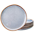 AmorArc Ceramic Dinner Plates Set of 6, 10.5 Inch Stoneware Plates Set | Handmade Reactive Glaze Plates, Rustic Shape Dinnerware Dish Set for Kitchen, Microwave & Dishwasher Safe, Scratch Resistant
